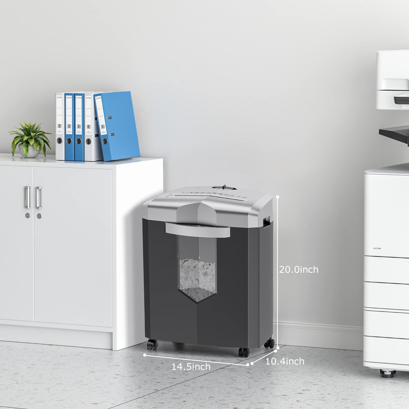 Bonsaii Home Office Paper Shredder, 12-Sheet 40-Minute High Security Micro Cut